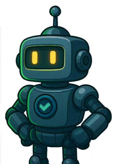 
                      Illustration of a friendly robot.
                  